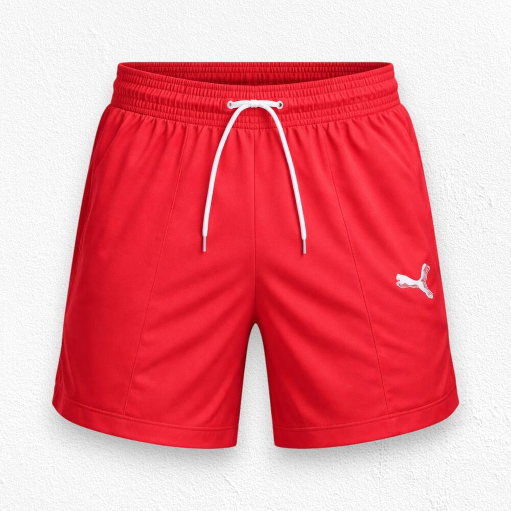 Puma Hoops High Risk Red Foundation Athletic High Waisted Shorts Size Medium